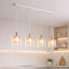 Kitchen Island Pendant 3/4- Light Stainless Stee Cylinder Pendant-2128630134-2128630120
