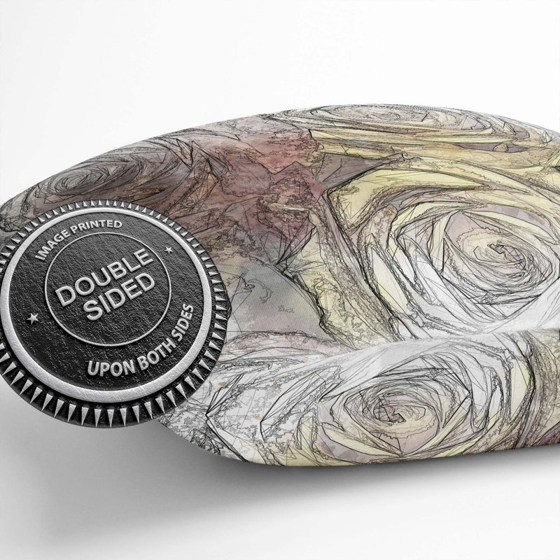 Abstract Square Throw Cushion, 55cm H x 55cm W x 20cm D