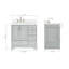 Meuble-lavabo simple avec plateau Abshire 37-93359450