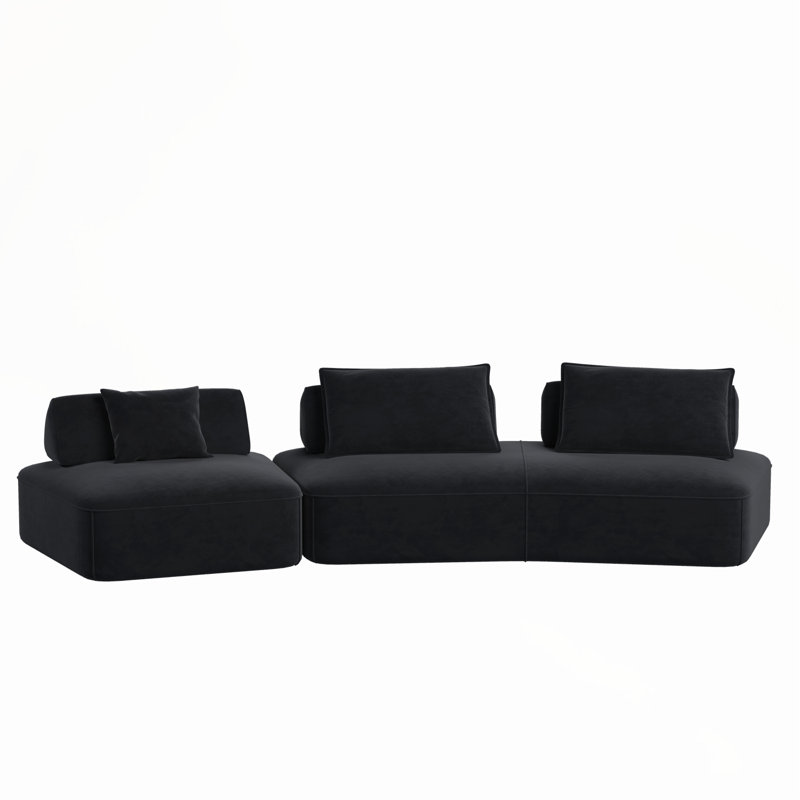 Ensemble de canapé modulaire modulaire avec dossiers amovibles et coussins moelleux, siège profond pour un confort ultime et polyvalent dans les espaces de vie modernes