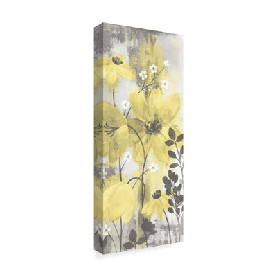 « floral symphony jaune crop crop ii », reproduction de peinture à l’acrylique sur toile tendue