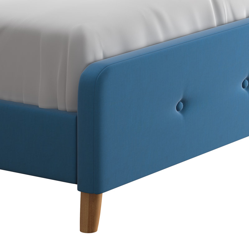 Lit tapissier standard Onel, Bleu, Grand