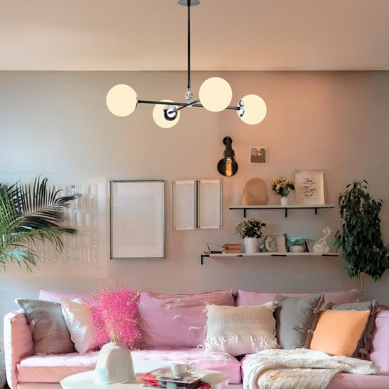 4 Lights Metal Body Chandelier