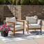 Fauteuils club d'extérieur avec coussins Calsey Acacia