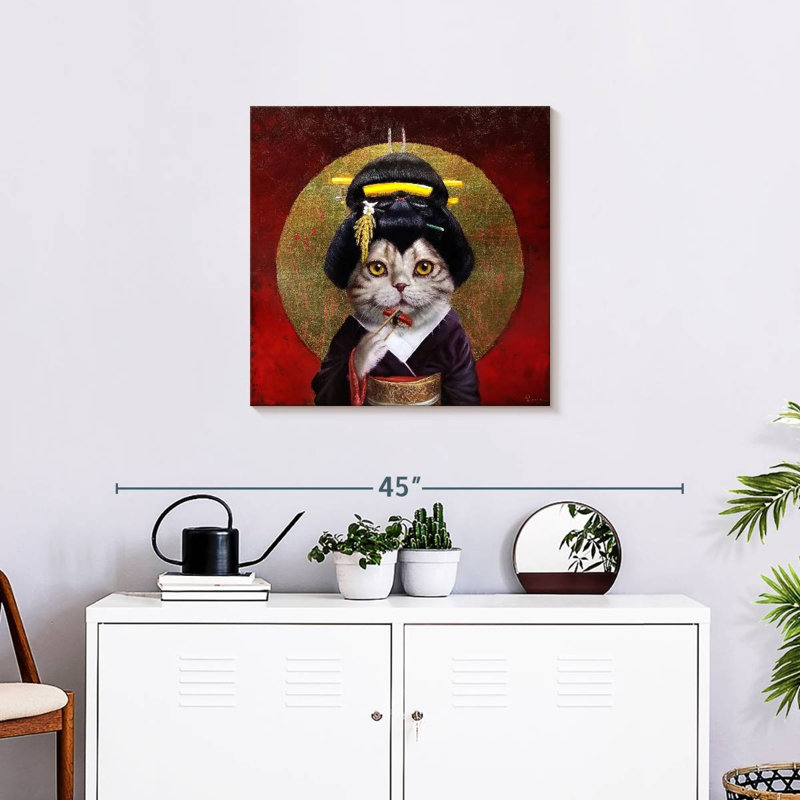 Ketti Kyoto Kitty, 24" H x 24" W