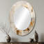 Minimalisme moderne scandinave sérénité Art III - Miroir mural moderne ovale-1331007443