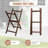 1 Pcs Solid Teak Wood Tray Table 28" High Folding Table With Removable Tray Top