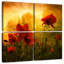 Coquelicots rouges Harnek au coucher du soleil-109038711