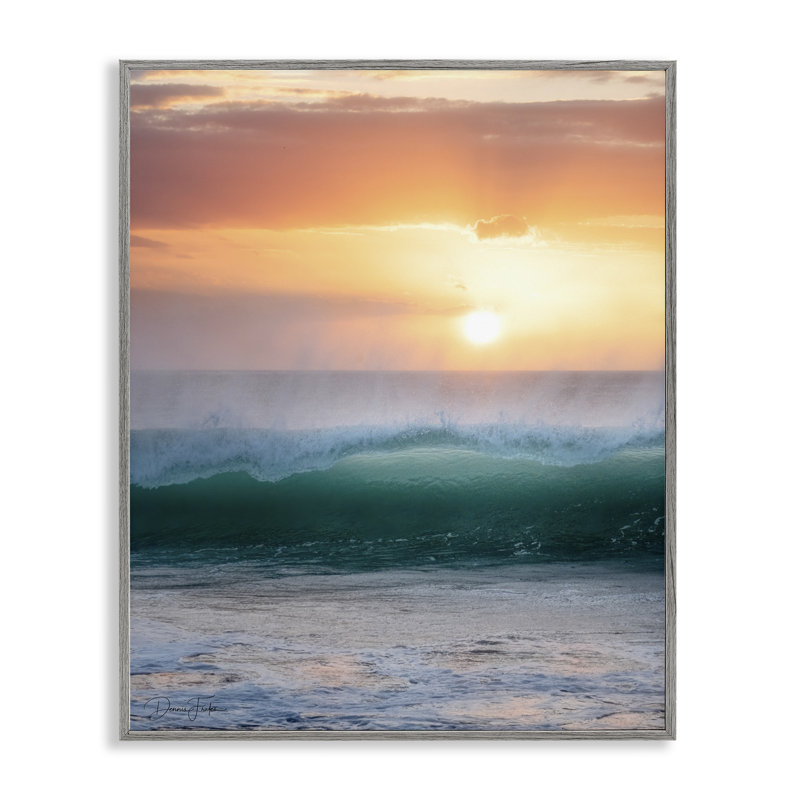 Breaking Sea Wave, estampe numérique encadrée par Dennis Frates, H 30 po x l 24 po, Estampe numérique Farmhouse