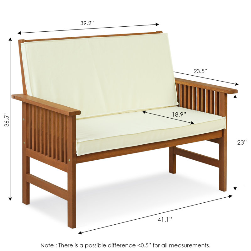 Banc de jardin en bois Estherville