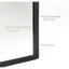 Miroir mural arqué 24 x 36 pouces noir pour décoration de salle de bain - verre transparent de 4 mm, cadre en aluminium rouillé, installation renforcée et suspension avec quincaillerie manuelle-870420099