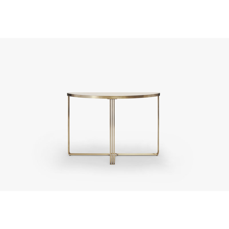 Ariss Console Table, Pale Oak, Brass