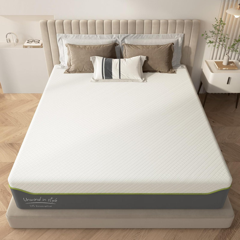 Matelas infusé de mousse viscoélastique gélifiée certifié CertiPUR-US avec housse lavable, 10", Lit double
