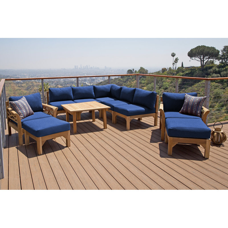 Monterey Outdoor 10 - Piece Teak Conversation Set, Cocoa