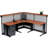 L-Shaped Synthetic Laminate Reception Desk with Power Outlet-1771637987