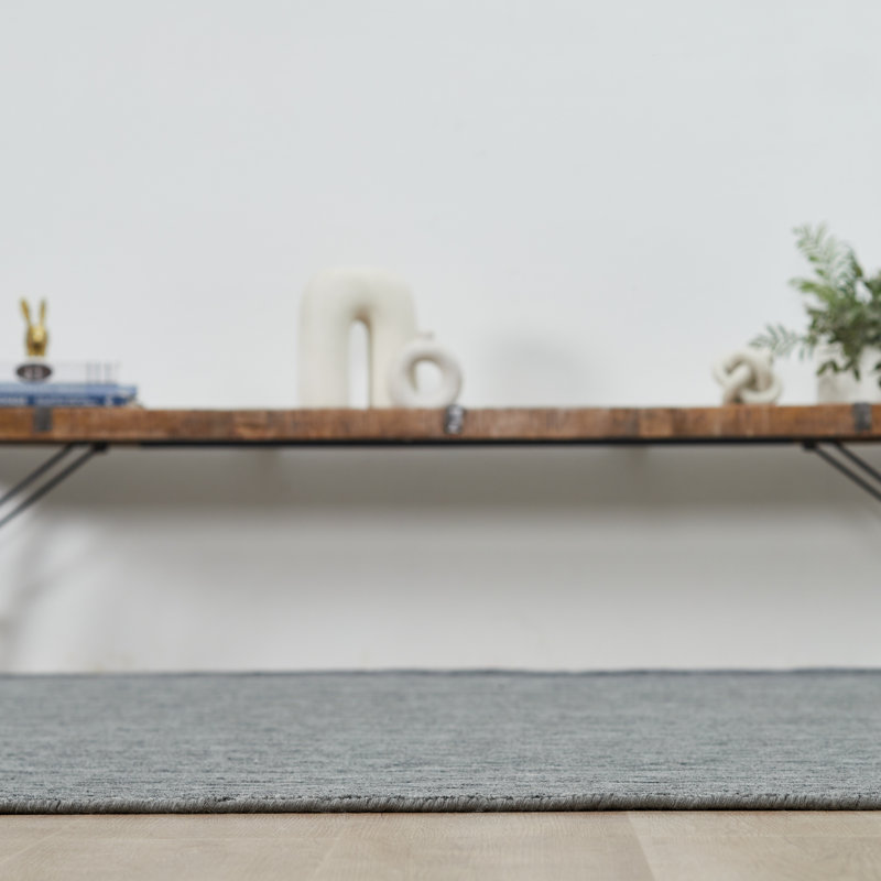 Luxe Wool Area Rug, Silver/Gray, Rectangle 7'6" x 9'6"