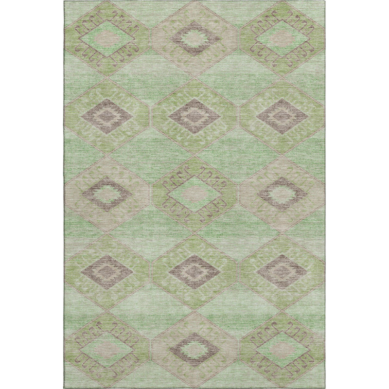 Premium Machine Washable Xamiera AMF1857 Aztec Rug, Rectangle 10' x 14'