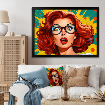 Pop Art Retro Portrait - reproduction sur toile