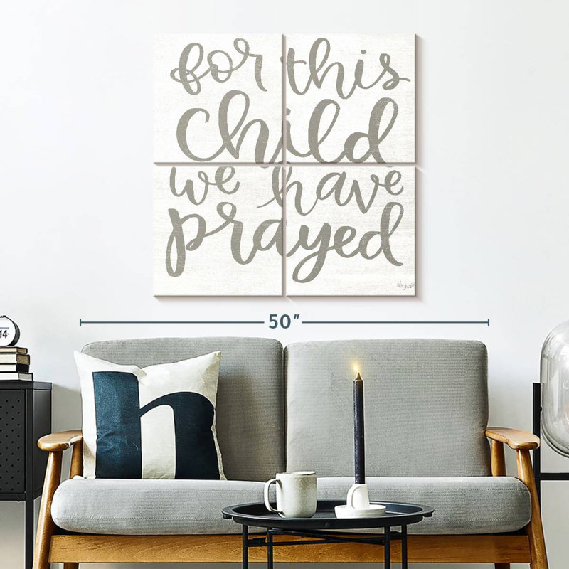 Pour cet enfant, nous avons prié, H 32 po x l 32 po
