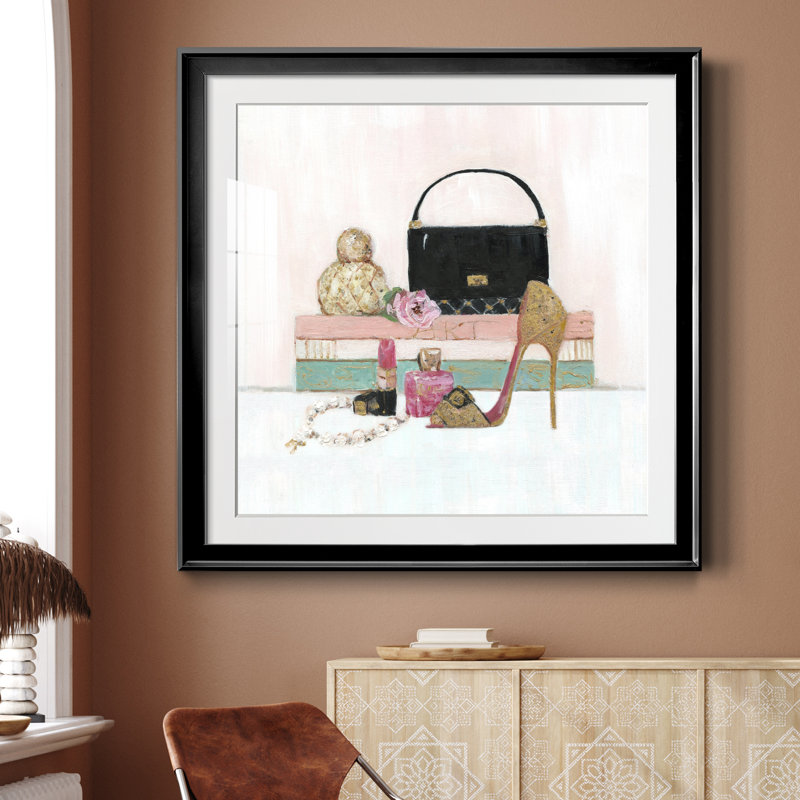 Fashionista II - peinture encadrée, Noir, H 26,5 po x l 26,5 po x P 1,5 po