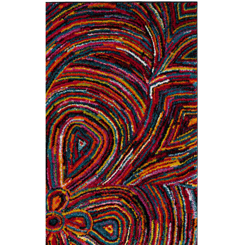 Miley Performance Abstract Rug, Rectangle 2' x 3'