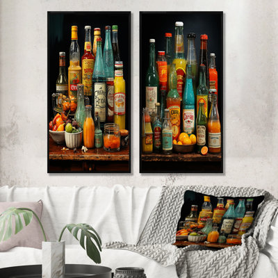 Conditments Popart Flavour Collage - Ensemble de 2 décorations murales Condiments
