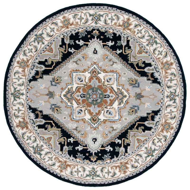 Delara Hand Tufted Wool Oriental Rug, Round 6'