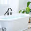Robinet de baignoire cascade avec pulvérisateur, robinet de baignoire romaine à 3 trous avec douchette à main-121292192