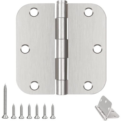 Charnières de porte en nickel brossé - paquet de 12
