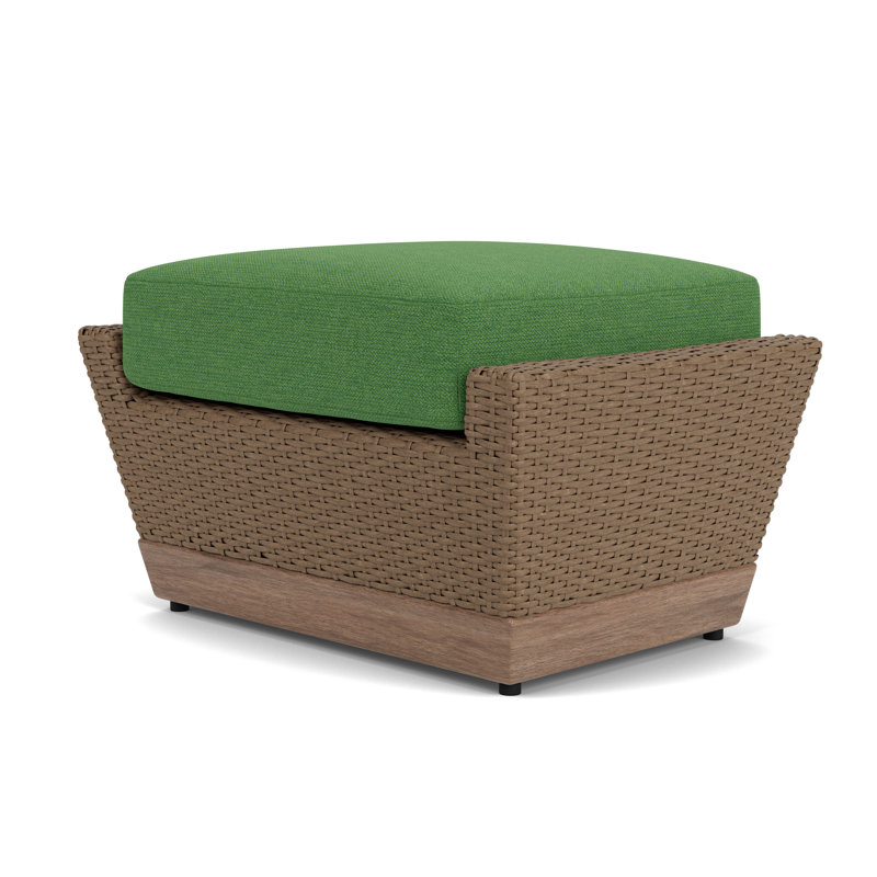 Charisma Rectangle Outdoor Ottoman Patio Ottoman, Seadog Botanical