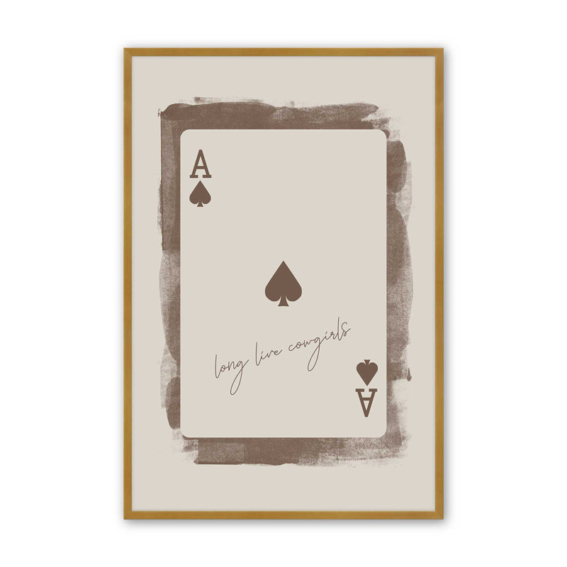 Cartes occidentales I Print, Or poli, H 15,25 po x l 12,25 po