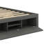 Lit plateforme moderne à faible encombrement avec 4 tiroirs de rangement et pied de lit relevable hydraulique, sans tête de lit-2022626901