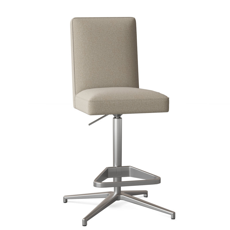 Uma Adjustable Height Bar Stool, 3157 Alabaster