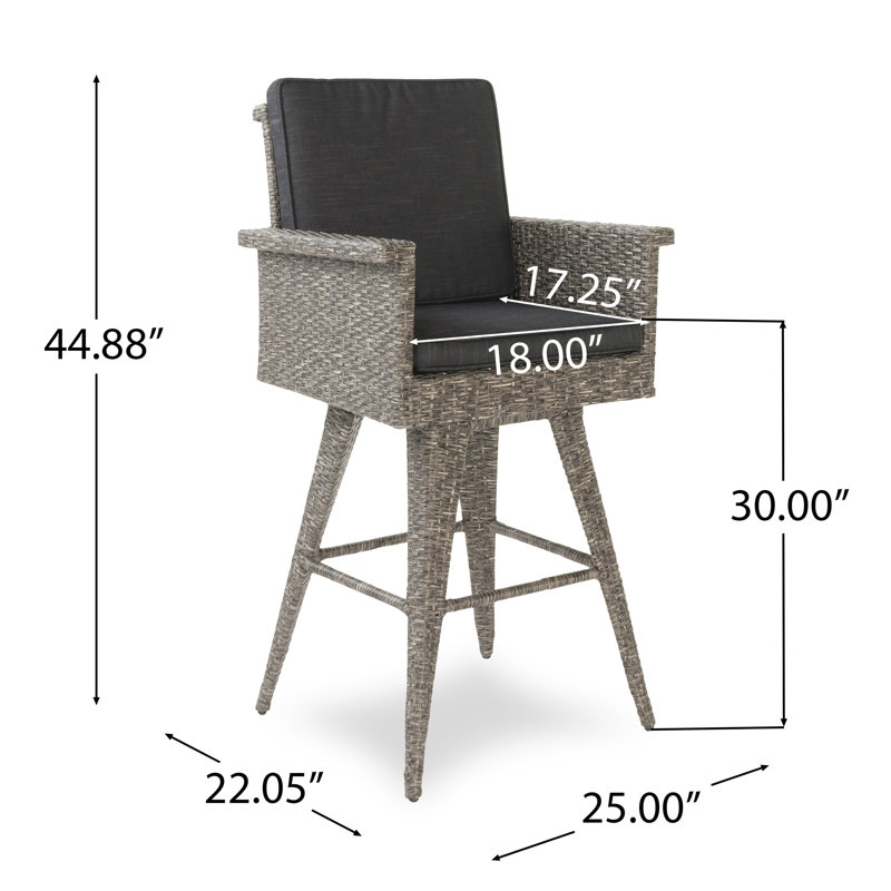Alarice Wicker Barstool