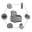 Fauteuil de massage inclinable électrique en similicuir-269311923