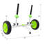 Chariot de kayak assis sur le dessus, chariot de kayak enfichable robuste avec roues en polyuréthane de 10 pouces, largeur réglable