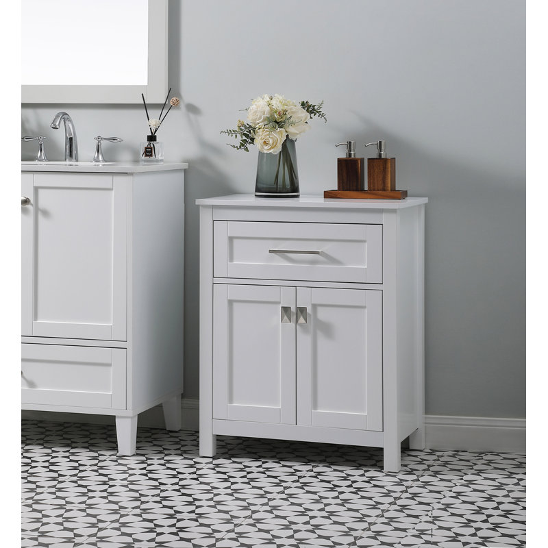 Rangement pour salle de bain Martirio, Blanc / nickel brossé