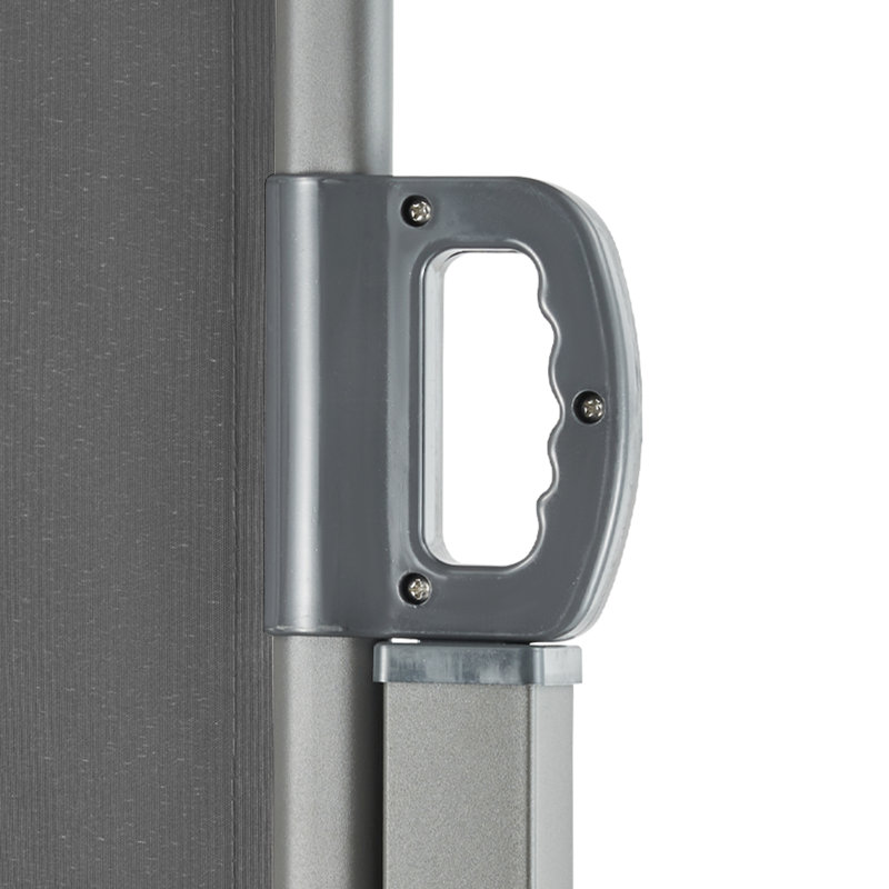 Gray 71 x 118 in. Retractable Polyester Side Awning