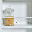 Armoire de rangement de cuisine, autoportante avec tablettes et portes réglables, idéale pour le rangement organisé et efficace des aliments dans les petits espaces