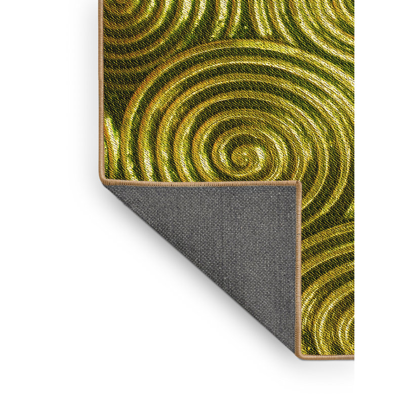 Tapis géométrique doré, Rectangle 7 pi x 10 pi