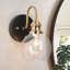 Yedidalga 1-Light Dimmable Black/Copper Armed Sconce