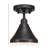 Eilif Vintage 1 Light Semi-Flush With Dark Granite Cone Metal Shade-22248934-22248932
