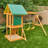 Appleton Wooden Swing Set with Swings, Slide, Rock Wall, Chalkwall and Sandbox