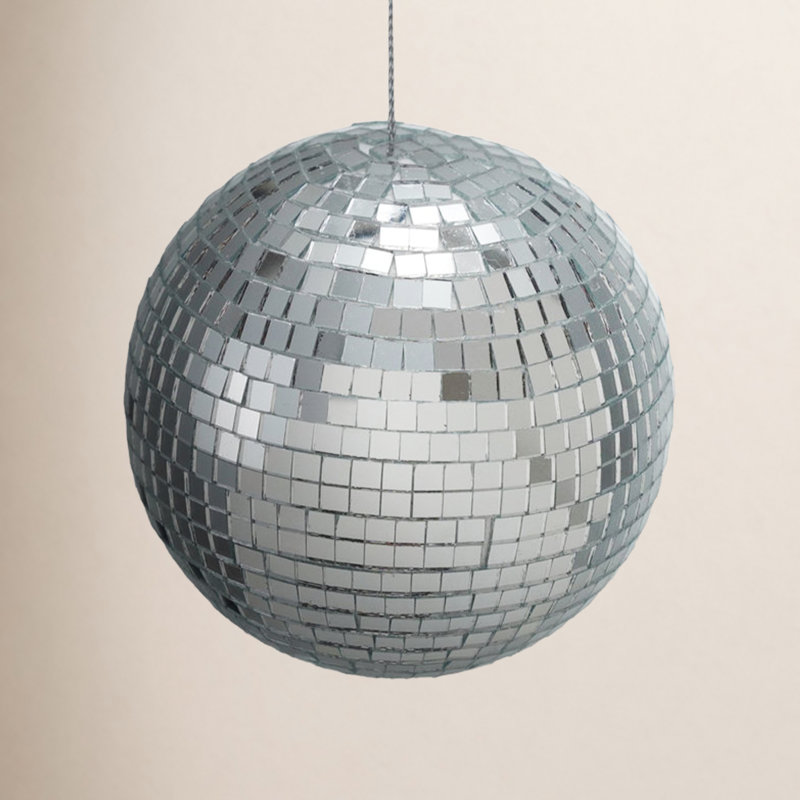 Boule en verre, H 4 po x l 4 po x P 4 po