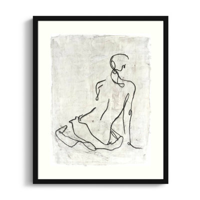 Embellished Gestural Contour I Print
