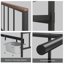 Structure de lit plateforme en métal avec tête et pied de lit, structure en métal robuste, rangement sous le lit, aucun sommier nécessaire, taille double, cadre de lit