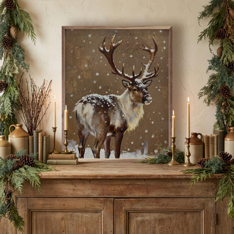 Reindeer Brown Looking Right, 10" H x 8" W