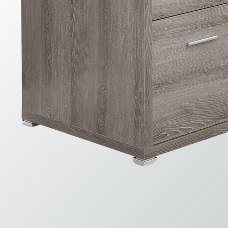 Bureau d'ordinateur à finition brune Boyet avec pieds en métal argenté, H 29,85 po x l 78,56 po x P 47,03 po Boyet