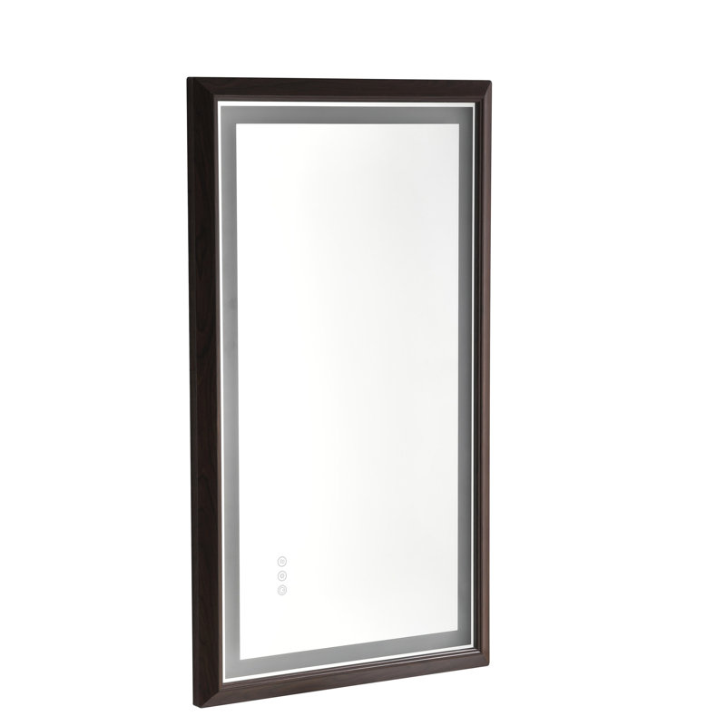 Bathroom  Led Mirror Is Multi-Functional And Each Function Is Controlled By A Smart Touch Button., White, 24" x 40"