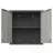 Wall Mounted Metal Storage Cabinet with 2 Locking Doors and 1 adjustable Shelf-1956269839